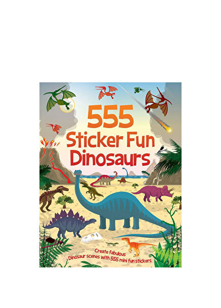 555 Sticker Fun Dinosaurs Çocuk Yabancı Dil Aktivite Kitabı