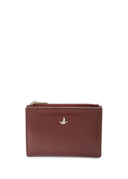 Burgundy Small Women's Leather Wallet