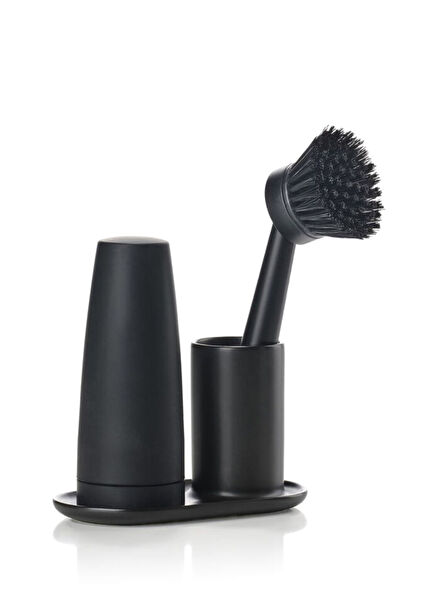 Singles Siyah Silikon Seramik 3 Parça Bulaşık Yıkama Seti 