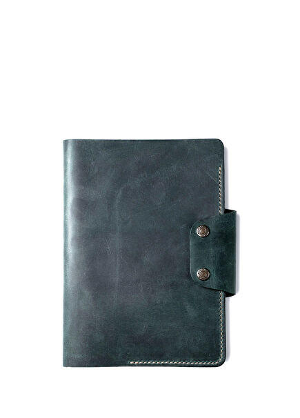 Hemingway Antique Green A5 Organizer Leather Notebook Cover