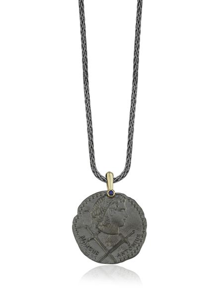 Marcus Sword & Cleopatra 14K Gold and 925 Sterling Silver Men's Necklace