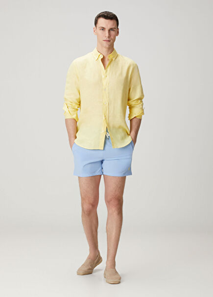 Blue Waist Corded Swimsuit