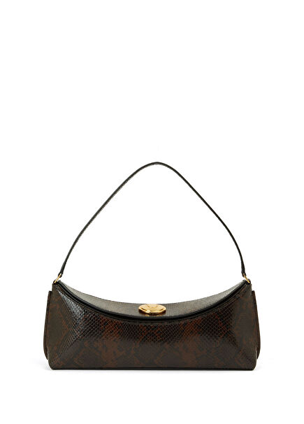 The Ovalo Koyu Kahverengi Kadın Deri Çanta