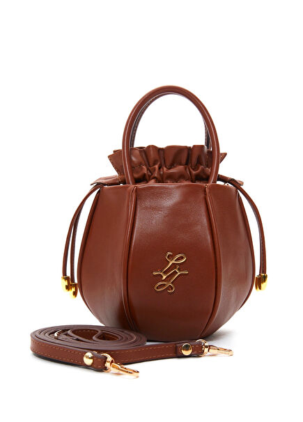 Forehead Tan Leather Women's Shoulder Bag