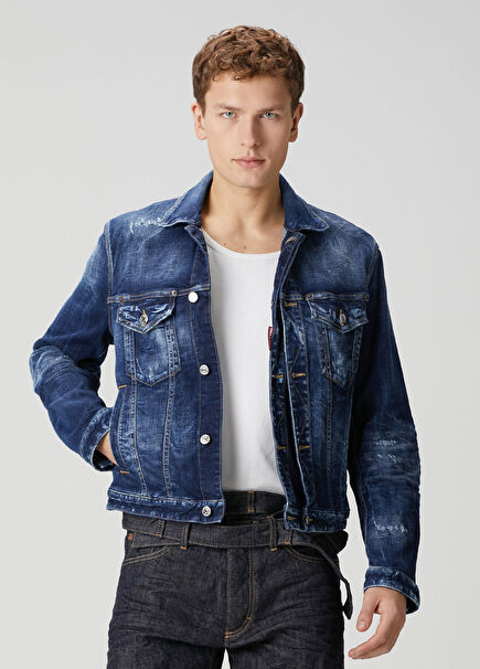 Lacivert Denim Ceket