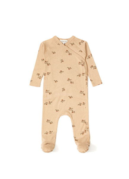Bej Desenli Unisex Bebek Tulum