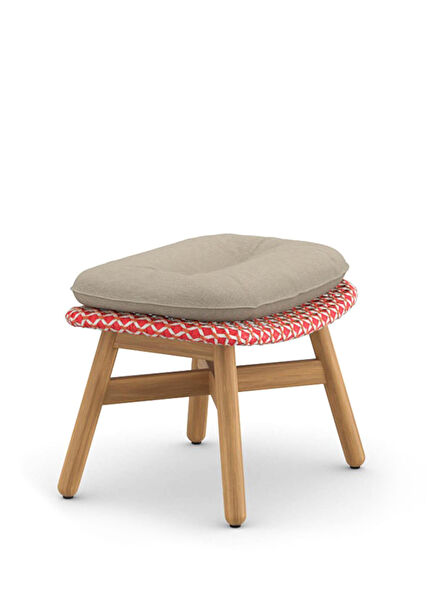 Mbrace Teak ve Sentetik Örgü Spice Puf