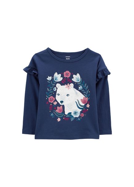 Lacivert Kız Çocuk T-shirt