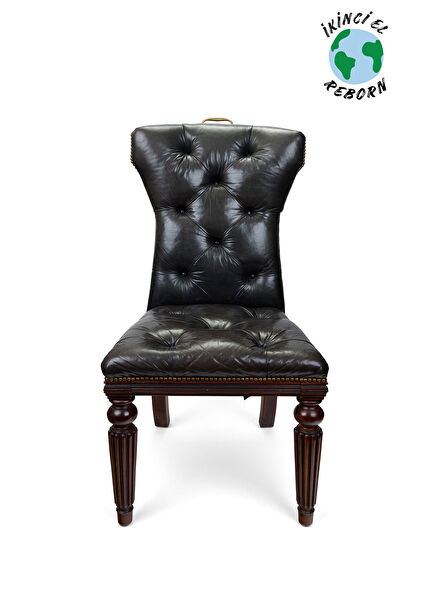 Ralph Lauren Siyah Deri Sandalye