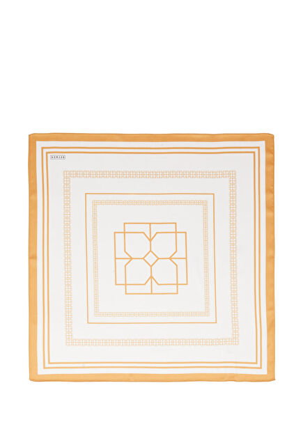Multicolor Italian Stitched Women's Satin Scarf