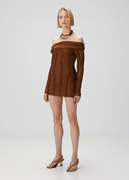 Nik Brown Mini Dress