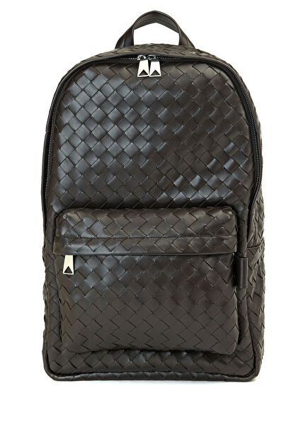 Brown Men's Leather Backpack