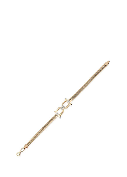 Ters Tokalı Kadın Altın Bileklik