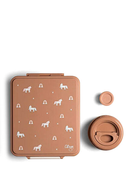 Unicorn 4 Bölmeli Sosluk ve Çelik Kavanozlu Grand Beslenme Kutusu Seti