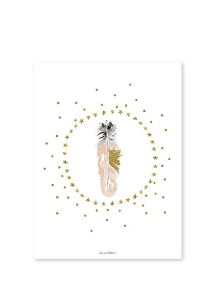 Tüy Ve Yıldız Bebek Odası Tablosu 30x40 cm