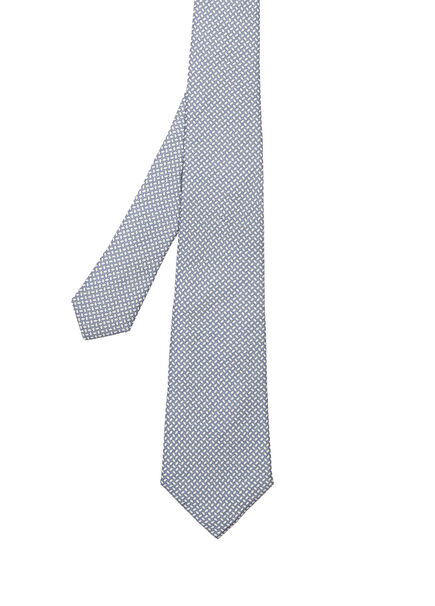 İndigo İpek Keten Karışımlı Kravat