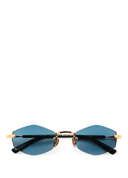 Lunar Altın Rengi Mavi Kadın Güneş Gözlüğü