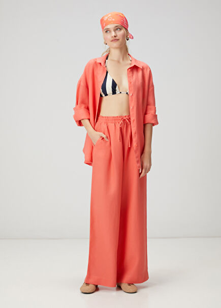 Salmon Linen Trousers