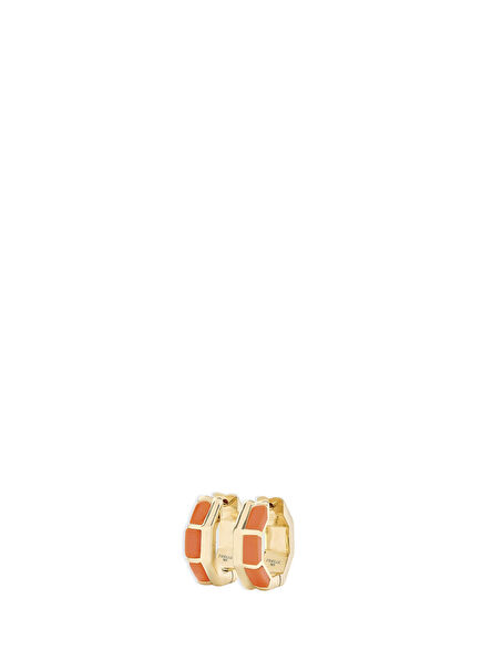 Elemental Solids Coral-Studded 14 Karat Gold Women's Earrings