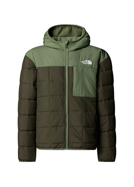 Shasta Haki Çift Taraflı Unisex Çocuk Mont