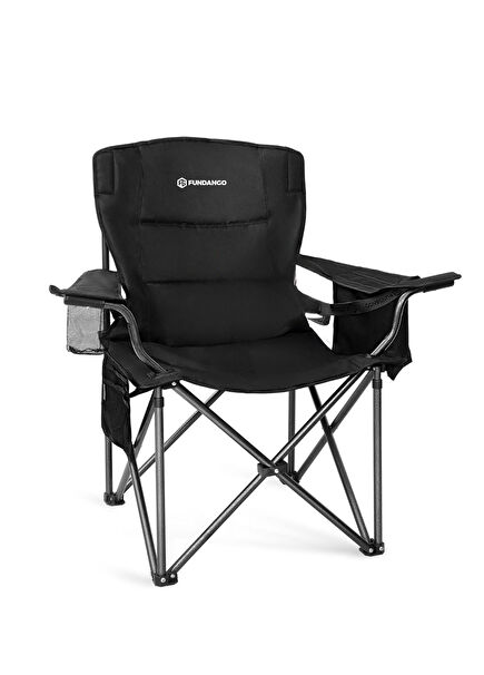 Mega Comfort XXL Black Folding Camping Chair