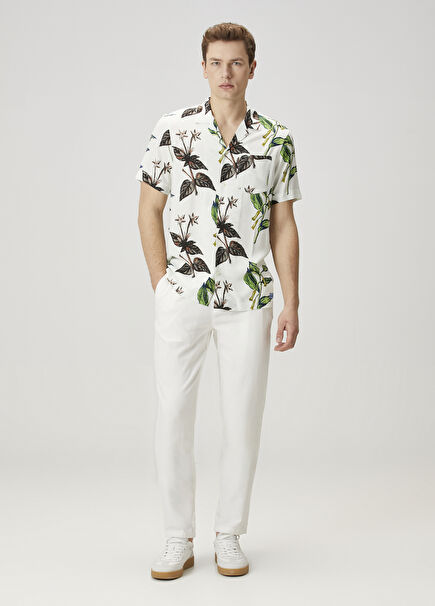 Essentials Off-White Waist Corded Twill Pants