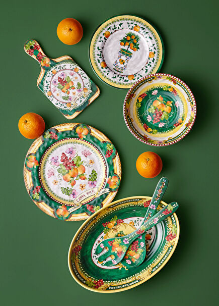 Carpe Diem Green Melamine Dinner Plate 28 cm