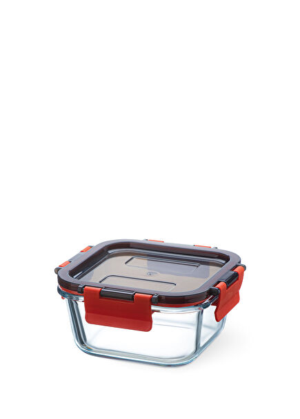 Şeffaf Cam Kare Saklama Kabı