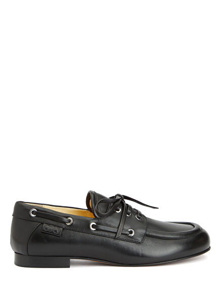 Black Women's Leather Loafer