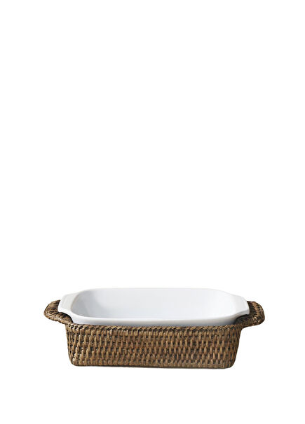 Mini Dikdörtgen Rattan Fırın Kabı