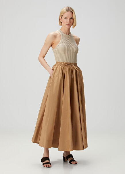 Beige Maxi Skirt