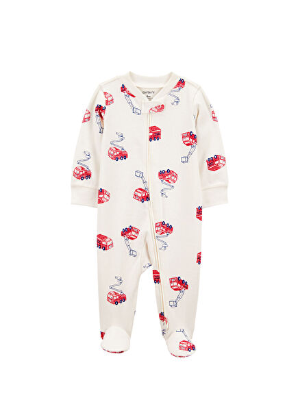 Ecru Cotton Baby Boy Sleeping Bag