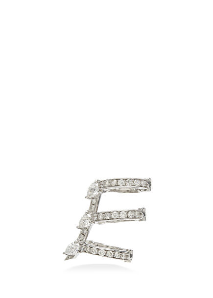 Figure-Shaped Stone Women's Gold Ear Cuff