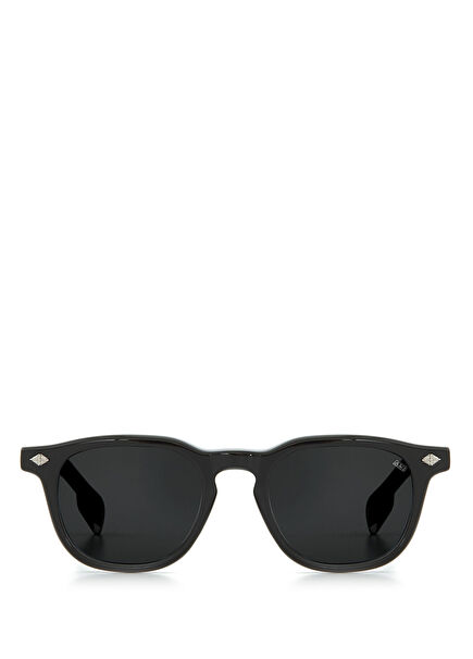 Senior Black Acetate Unisex Sunglasses