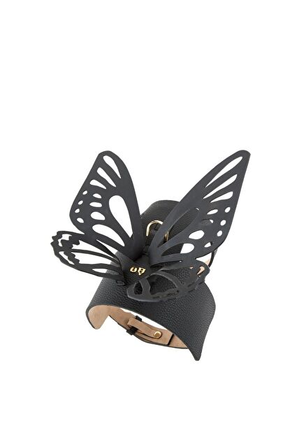 Butterfly Deri Köpek Göğüs Tasması