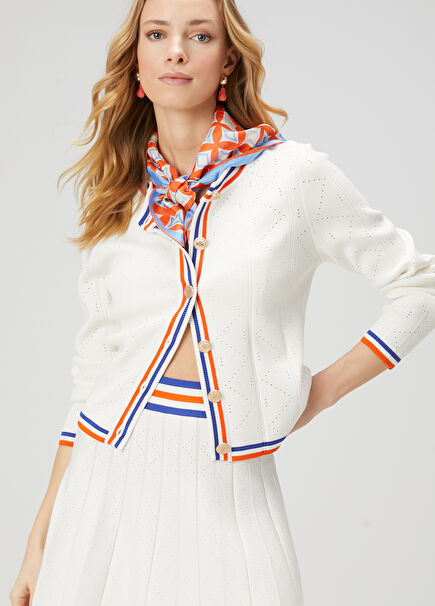 Off-White Striped Cardigan
