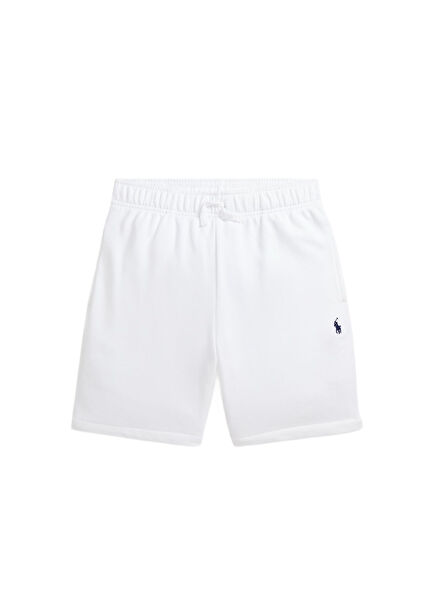 White Logo Embroidered Boys' Shorts