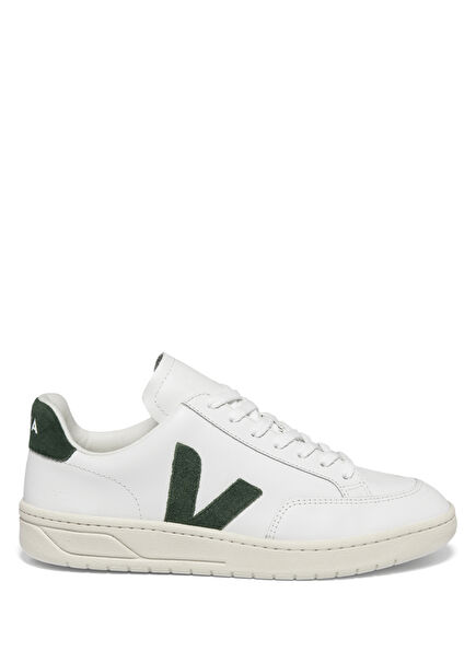 V12 White Men's Leather Sneakers
