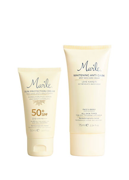 SPF PA 50++++ Leke Karşıtı Beyazlatıcı Krem ve Güneş Kremi 2'li Set