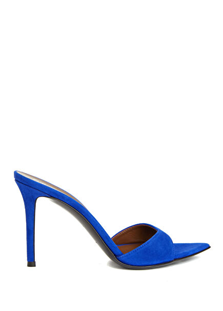 Blue Women's Leather Slippers