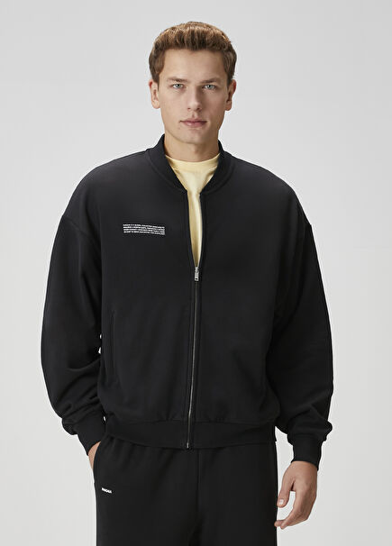 Siyah Organik Pamuk Ceket