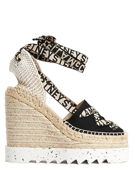 Black Organic Cotton Womens Espadrille