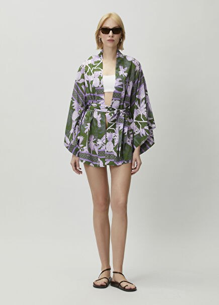 Yeşil Desenli Kimono