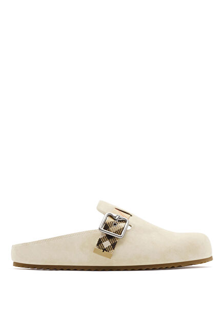 Urchin Krem Rengi Süet Kadın Terlik