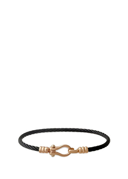 Kanca Kelepçe 14 Ayar Altın Çelik Erkek Bileklik