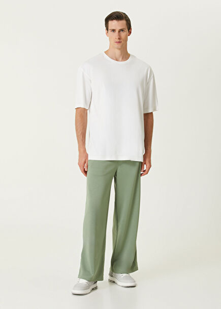 Açık Haki Şerit Detaylı Eşofman Altı