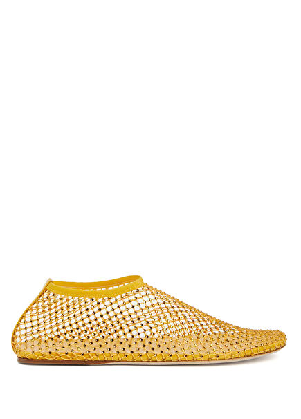 Minette Yellow Transparent Ballet Flats