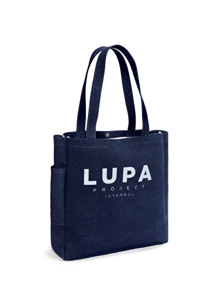 Bonnie Lacivert Kanvas Unisex Omuz Çantası