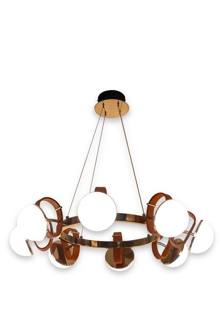 Nepal Platinum Front Soft Glass Pendant Chandelier 95 cm