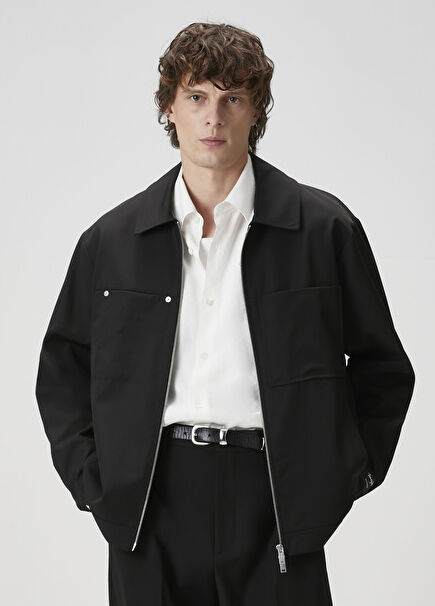 Siyah Yün Dış Gömlek